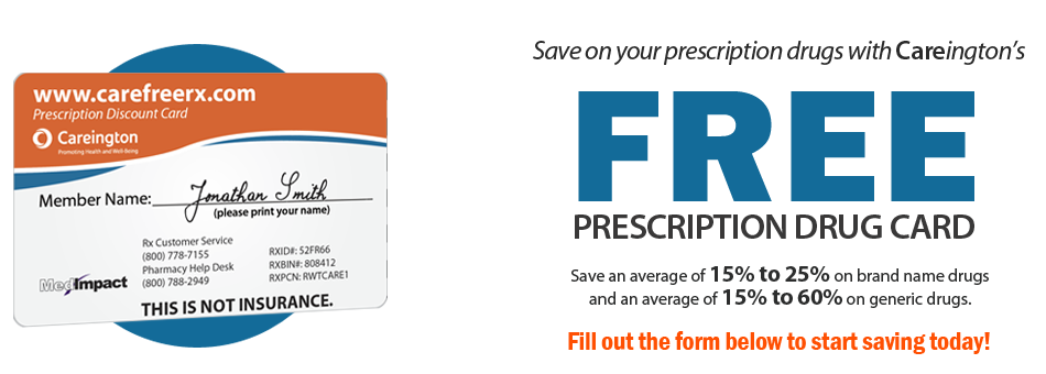 save on your prescription drugs with careingtons free prescription drug card save an average of - Free Prescription Card save on your prescription drugs with careingtons free prescription drug card save an average of - Free Prescription Card